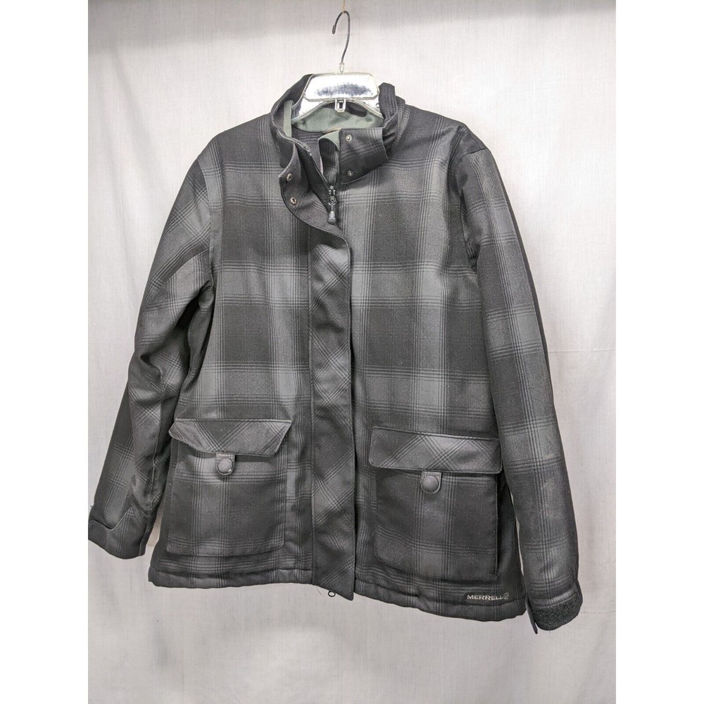 Merrell Women's Black Opti-Shell long sleeves pocket Heavy Coat Size XL